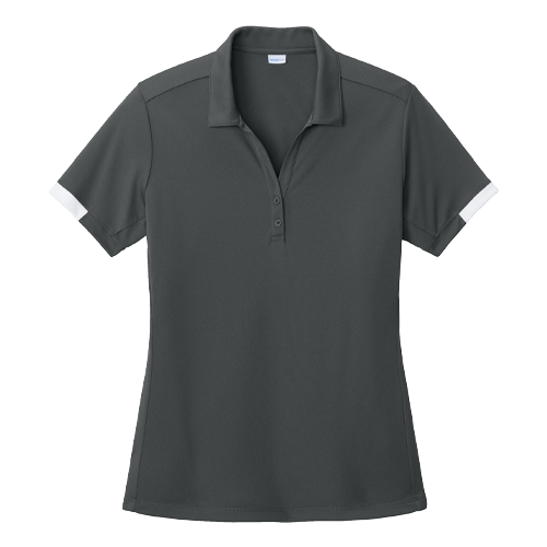 Iron Grey/White Women's Sport-Tek Polo