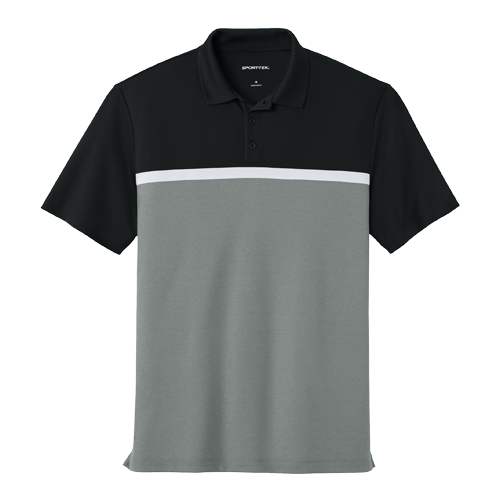 Black/Grey/White Men's Sport-Tek UV Polo