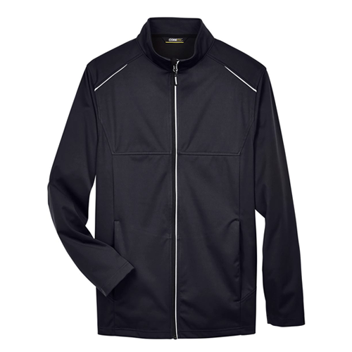 Black CORE365 Men's Three-Layer Knit Tech-Shell