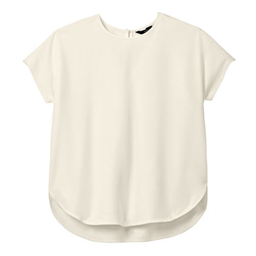 Ivory Chiffon Mercer+Mettle Women's Stretch Crepe Crew